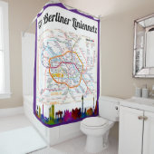 " Deutschland: BERLIN Liniennetz (S-/U-Bahn) ... Douchegordijn (In situ)