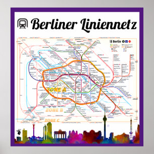 "Deutschland. BERLIN Liniennetz (S-/U-Bahn) ... Poster