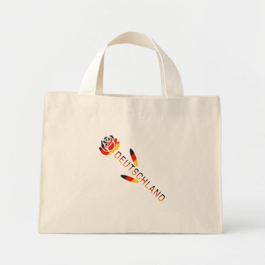 Deutschland Duitse vlag Roos Mini Tote Bag (Voorkant)