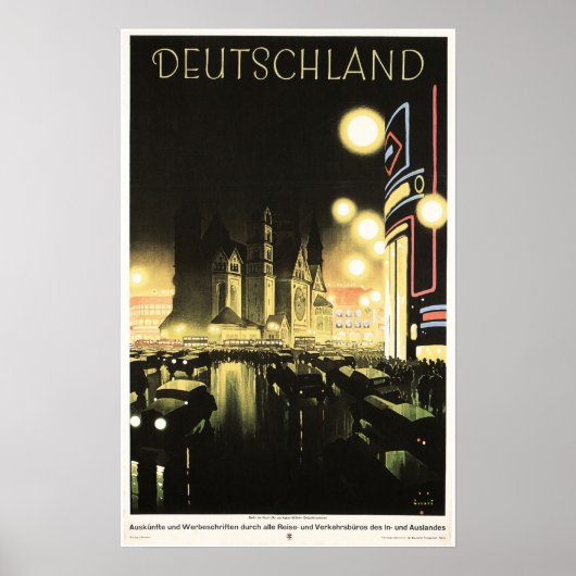 DEUTSCHLAND DUITSLAND  Europees reisposter Poster (Voorkant)