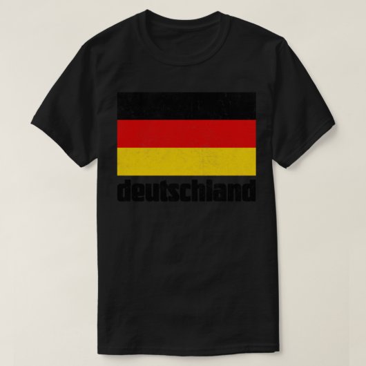 Deutschland Duitsland Faded stijl vlag ontwerp T-shirt (Design voorkant)