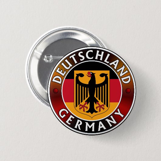 Deutschland Duitsland Plaquette, Duitse vlag en ad Ronde Button 5,7 Cm (Voorkant /achterkant)