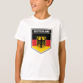 Deutschland/Duitsland Vlag Schip T-Shirt (Voorkant)
