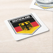 Deutschland/Duitsland Vlaggelschild Kartonnen Onderzetters (Schuin)