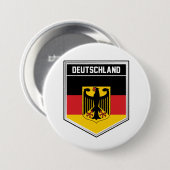 Deutschland/Duitsland Vlaggelschild Ronde Button 7,6 Cm (Voorkant /achterkant)