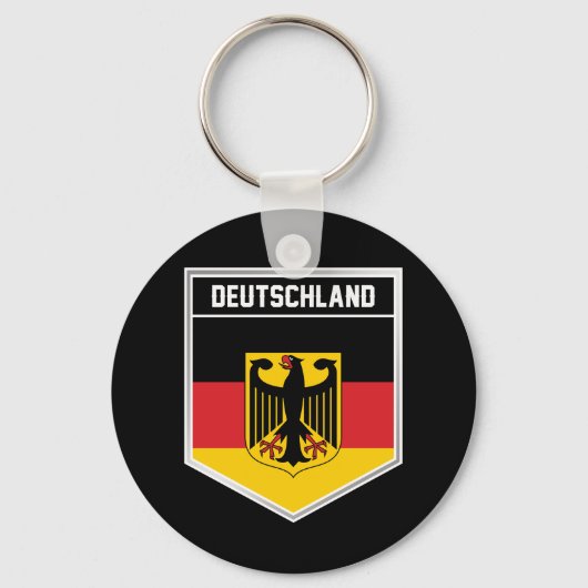 Deutschland/Duitsland Vlaggelschild Sleutelhanger (Voorkant)