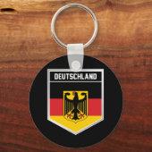Deutschland/Duitsland Vlaggelschild Sleutelhanger (Voorkant)