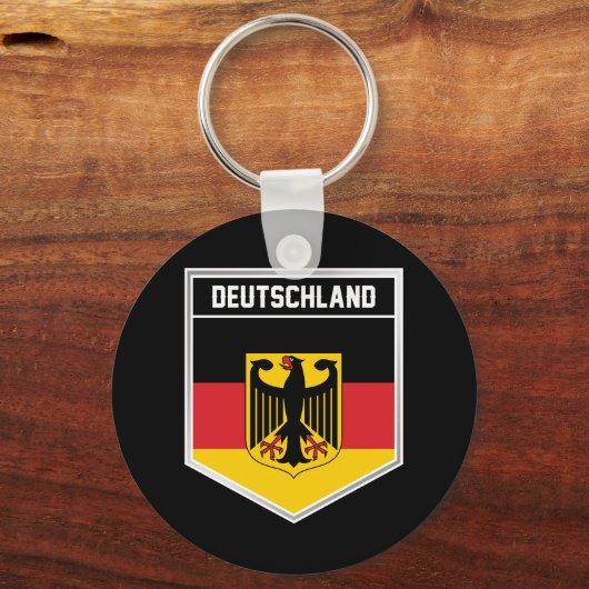 Deutschland/Duitsland Vlaggelschild Sleutelhanger (Voorkant)