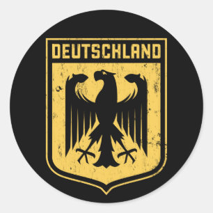Deutschland Eagle - Duitse wapenstilstand Ronde Sticker