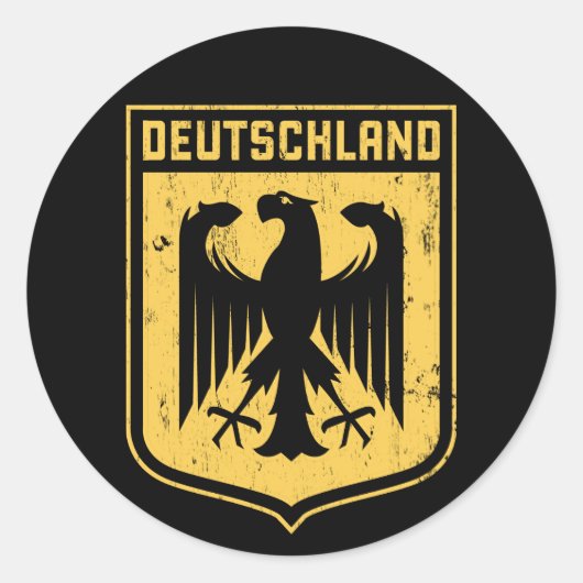 Deutschland Eagle - Duitse wapenstilstand Ronde Sticker (Voorkant)