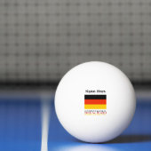 Deutschland en Duitse vlag Zwart gepersonaliseerd Pingpongbal (Net)