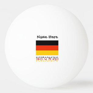 Deutschland en Duitse vlag Zwart Persoonlijk Pingpongbal