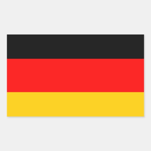 Deutschland Fahne Rechthoekige Sticker (Voorkant)