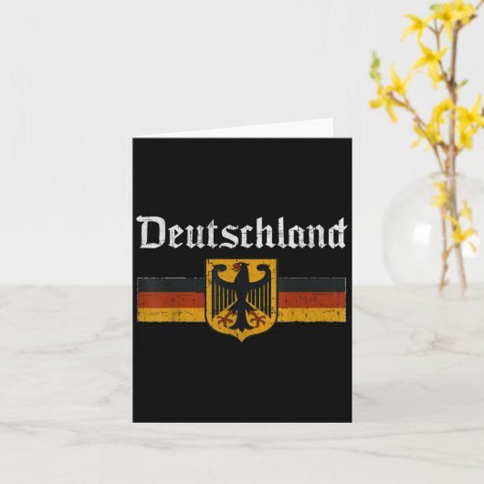 Deutschland Flag Eagle  Duits Erfgoed PRI Kaart (Gele Bloem)