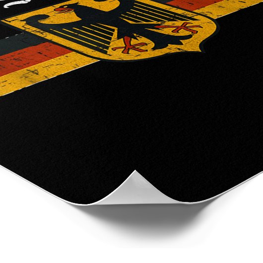 Deutschland Flag Eagle  Duits Erfgoed PRI Poster (Hoek)