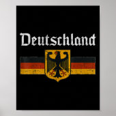 Deutschland Flag Eagle  Duits Erfgoed PRI Poster (Voorkant)