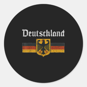 Deutschland Flag Eagle  Duits Erfgoed PRI Ronde Sticker