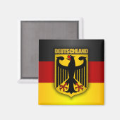 Deutschland Flag en wapenmunt Magneet (Voorkant / Achterkant)