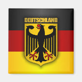 Deutschland Flag en wapenmunt Magneet (Voorkant)