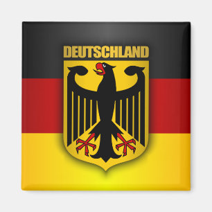 Deutschland Flag en wapenmunt Magneet
