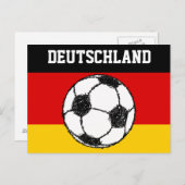 DEUTSCHLAND FLAG | FOOTBALL BRIEFKAART (Voorkant / Achterkant)