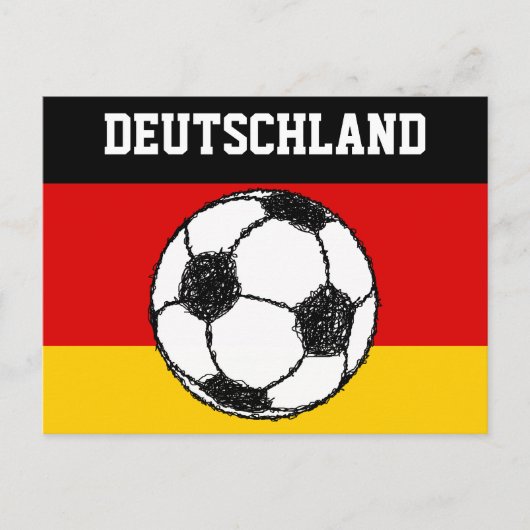 DEUTSCHLAND FLAG | FOOTBALL BRIEFKAART (Voorkant)