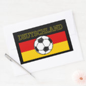 DEUTSCHLAND FLAG | FOOTBALL RECHTHOEKIGE STICKER (Envelop)