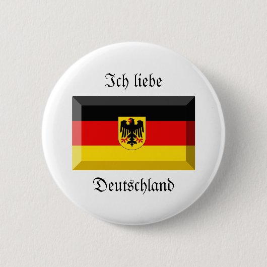 Deutschland Flag Gem Ronde Button 5,7 Cm (Voorkant)