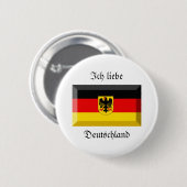 Deutschland Flag Gem Ronde Button 5,7 Cm (Voorkant /achterkant)