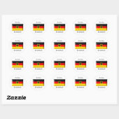 Deutschland Flag Gem Ronde Sticker (Vel)