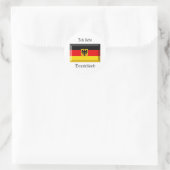 Deutschland Flag Gem Ronde Sticker (Tas)