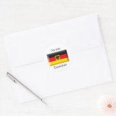Deutschland Flag Gem Ronde Sticker (Envelop)