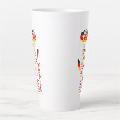 Deutschland Flag Roos - Gepersonaliseerd groot Latte Mok (Voorkant)