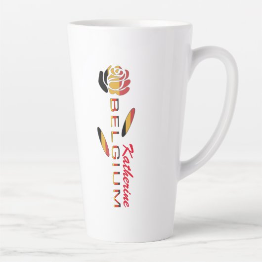 Deutschland Flag Roos Personalized Large Latte Mok (Rechts)