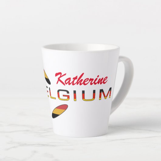 Deutschland Flag Rose Personalized Small Latte Mug Latte Mok (Rechterhoek)