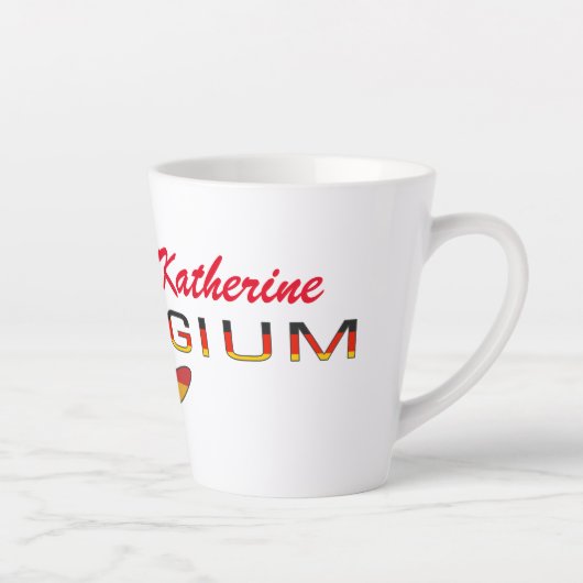 Deutschland Flag Rose Personalized Small Latte Mug Latte Mok (Rechts)