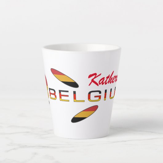 Deutschland Flag Rose Personalized Small Latte Mug Latte Mok (Voorkant)