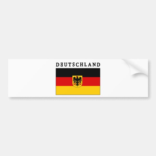 Deutschland Flagge Bumpersticker (Voorkant)