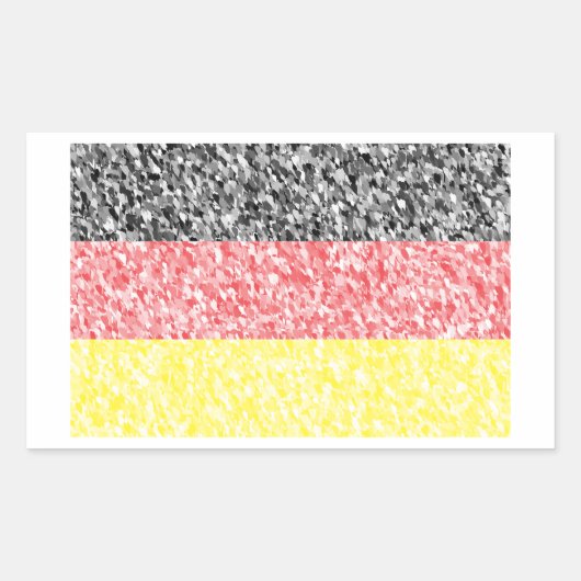 Deutschland Flagge - Duitse vlag Rechthoekige Sticker (Voorkant)