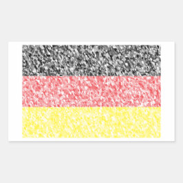 Deutschland Flagge - Duitse vlag Rechthoekige Sticker