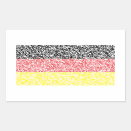 Deutschland Flagge - Duitse vlag Rechthoekige Sticker