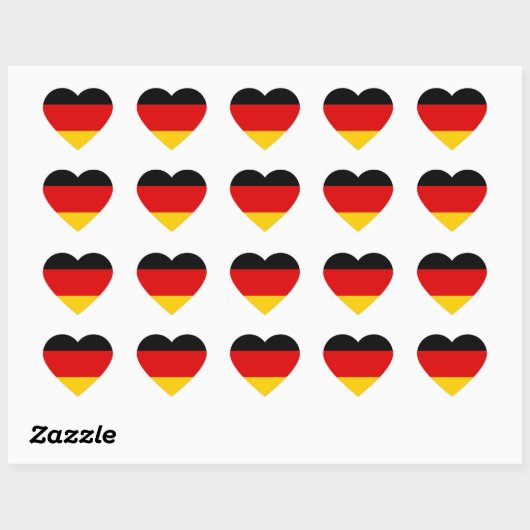 Deutschland Flagge Hart Sticker (Vel)