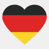 Deutschland Flagge Hart Sticker (Voorkant)