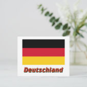 Deutschland Flagge mit Namen Briefkaart (Staand voorkant)