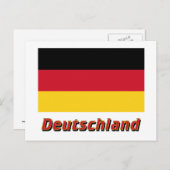 Deutschland Flagge mit Namen Briefkaart (Voorkant / Achterkant)