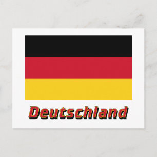 Deutschland Flagge mit Namen Briefkaart