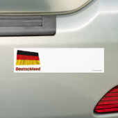 Deutschland Fliegende Flagge mit Namen Bumpersticker (Op auto)
