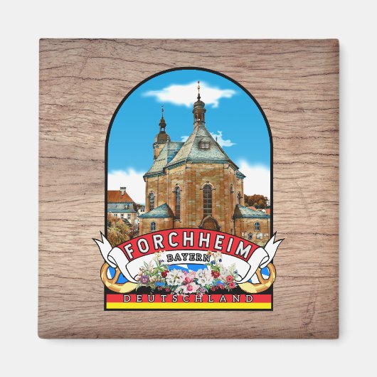 Deutschland Forchheim Vintage souvenir Magneet (Voorkant)