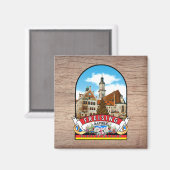 Deutschland Freising Vintage souvenir Magneet (Voorkant / Achterkant)