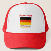 Deutschland German Flag Red Personalization  Trucker Pet (Voorkant)